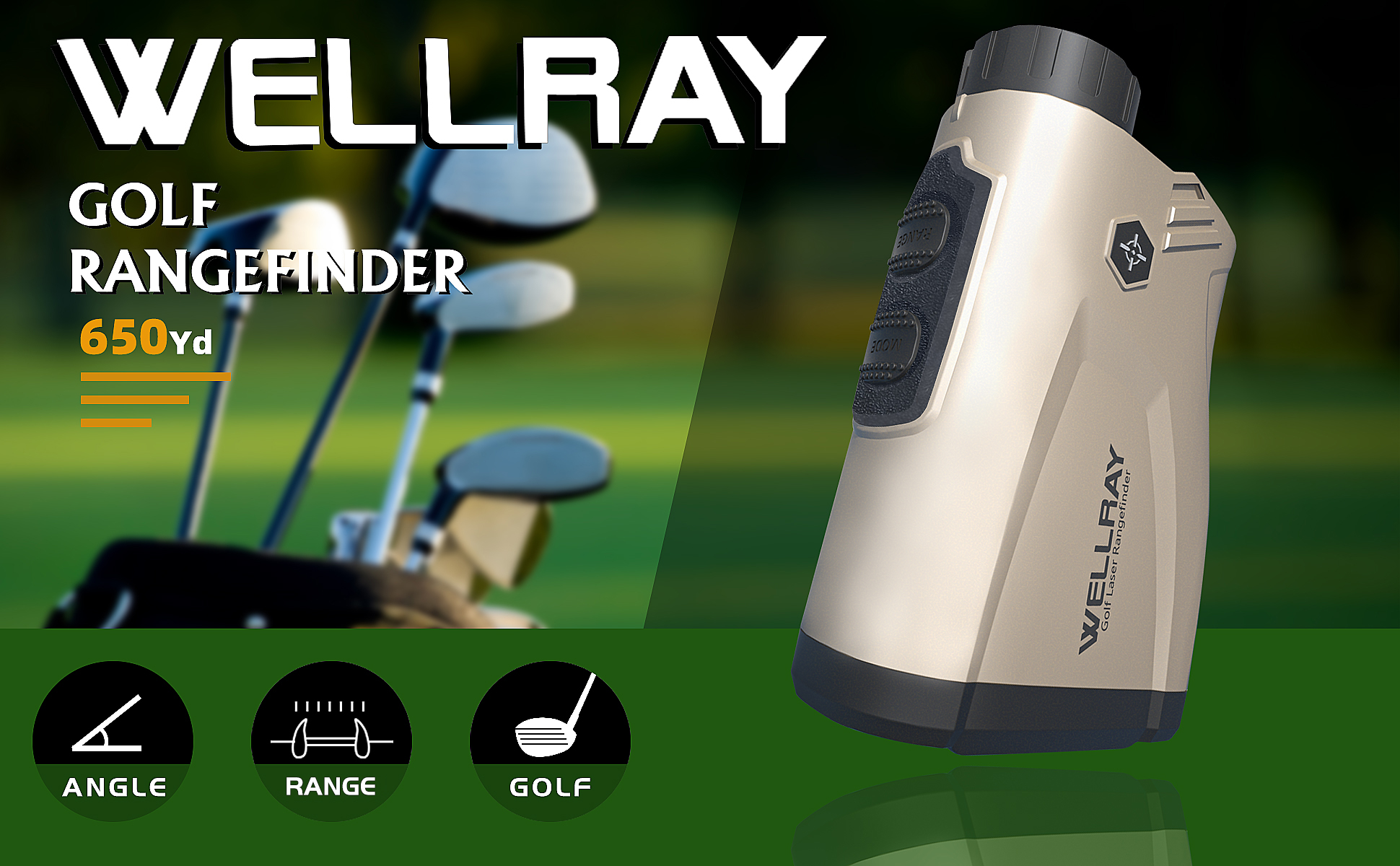 ラウンド用品・アクセサリー PEAKPULSE Golf Rangefinder KCG0040 PEAKPULSE Golf Rangefinder with Slope, 650 Yards Laser Range