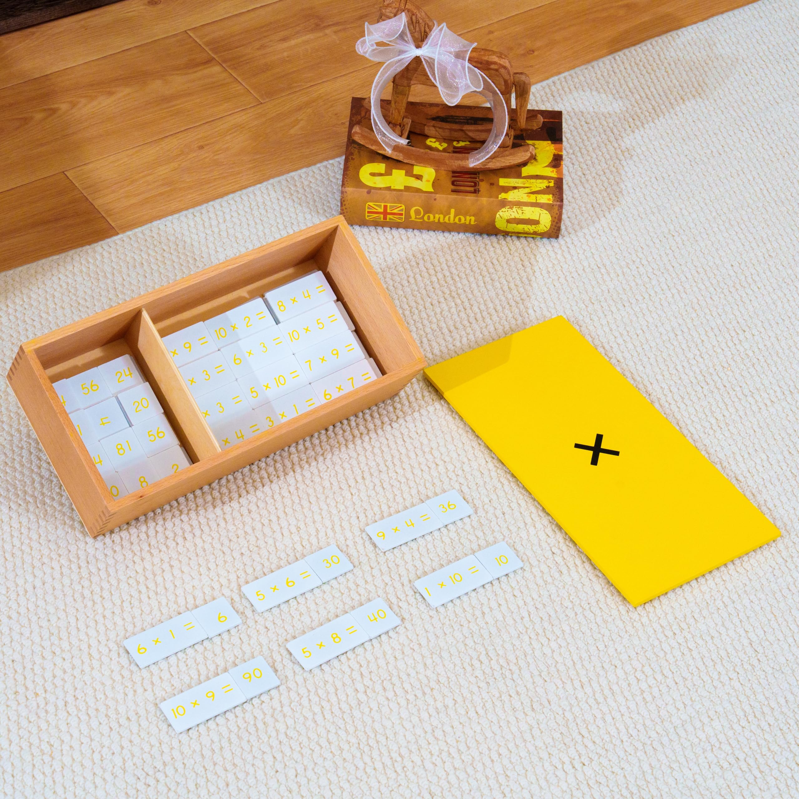 Montessori materiali matematici, giocattolo educativo in legno per numeri e calcoli, scuola materna e elementare, scuola domestica e aule a partire dai 3 anni (scatola di compiti di