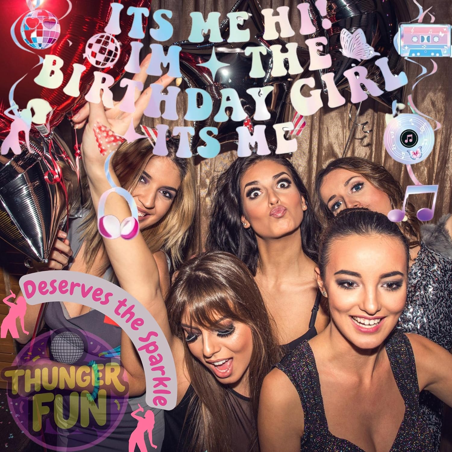 Its Me Hi Im The Birthday Girl Its Me Birthday Decorations Party Supplies Girls Party Favors Banner Cake Topper Cupcake Toppers Balloons Plates Cups Forks Straws Napkins Tablecloth Hanging Swirls