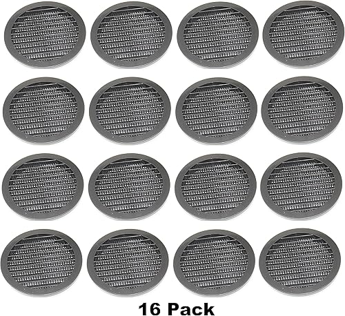 Vista 58 de Cubierta redonda de rejilla de rejilla de plástico de 4 pulgadas para rejilla de ventilación de reptiles (4, blanco)