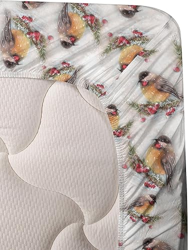 Miniatura 9 de Ambesonne Floral Sheet Set, Monochrome Vintage Art of Continuous Flowers and Leaves on Night Themed Back, Fitted and Flat Sheet with Pillowcase