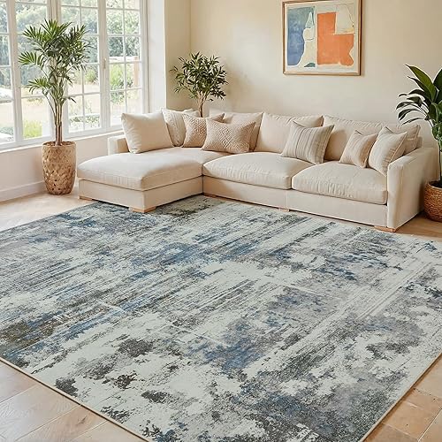 Vista 88 de Alfombra de área para sala de estar: 5 x 7 de interior, suave, esponjosa, alfombra abstracta para dormitorio, cocina, comedor, suelo, alfombra