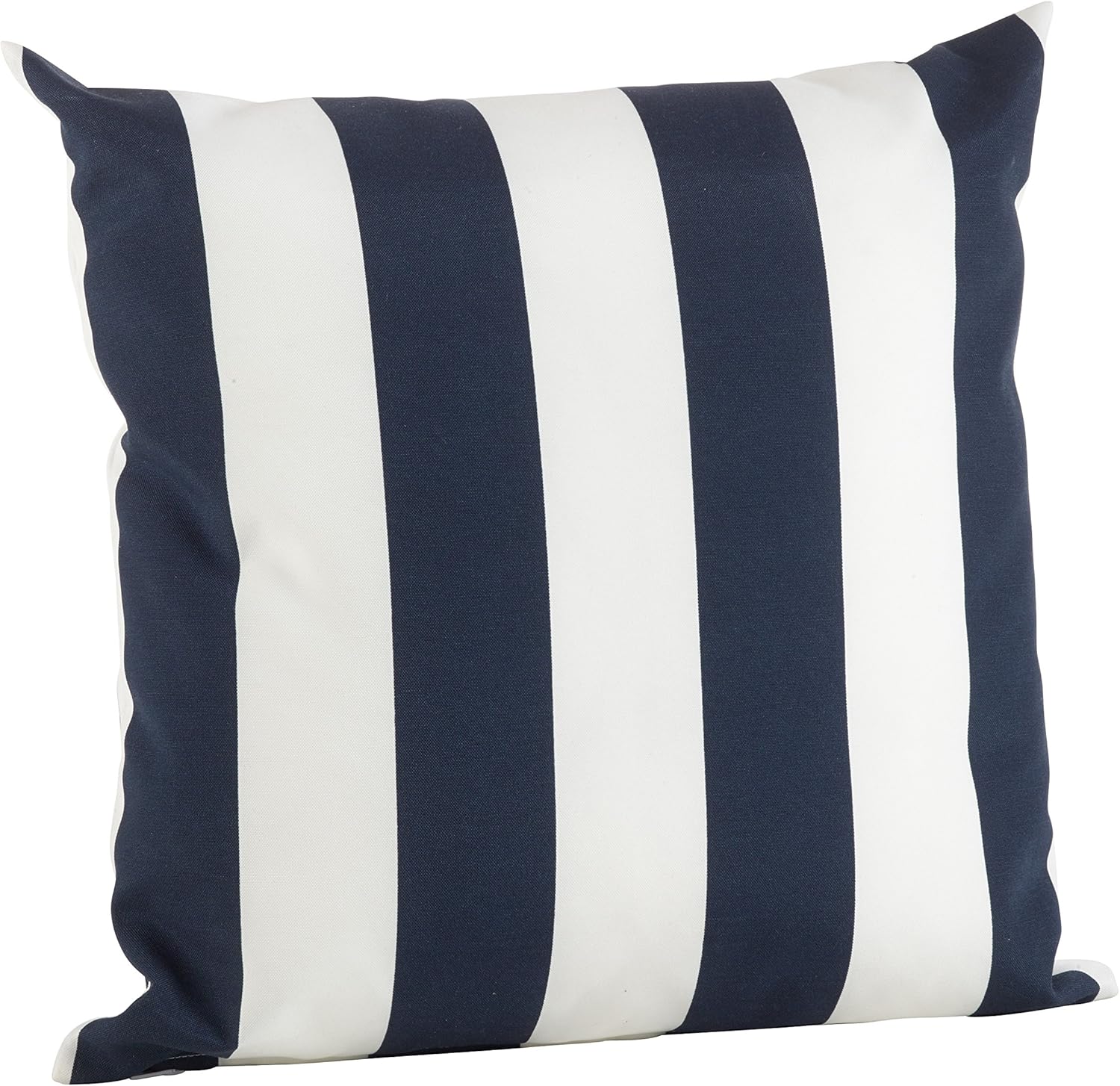 SARO LIFESTYLE 1902.R17S Indoor/Outdoor Classic Awning Stripe Poly Filled Throw Pillow, Red, 17"