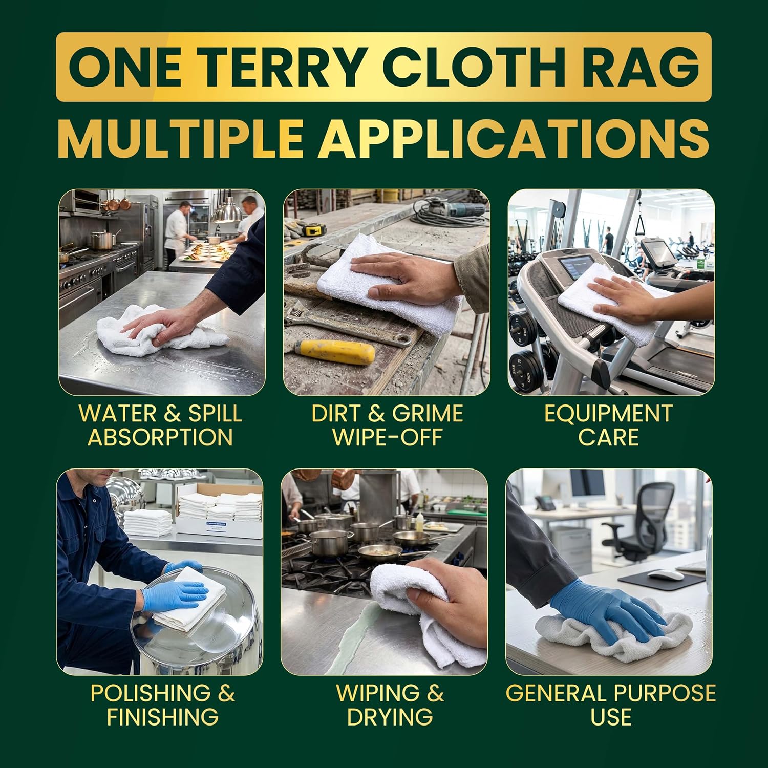 Premium New White Cotton Terry Cloth Towels, 25 lbs. Box of Rags, Cleaning Towels for Oil, Grease, Water, Spills, Dirt, Polishing, Detailing, Shop, Garage, and Industrial Use image 5