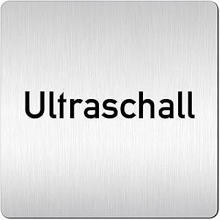 XXL Schild - Türschild (B) • 125 x 125 mm • Ultraschall • 1,5 mm Aluminium Vollmaterial • 100% Made in Germany (Ultraschall)