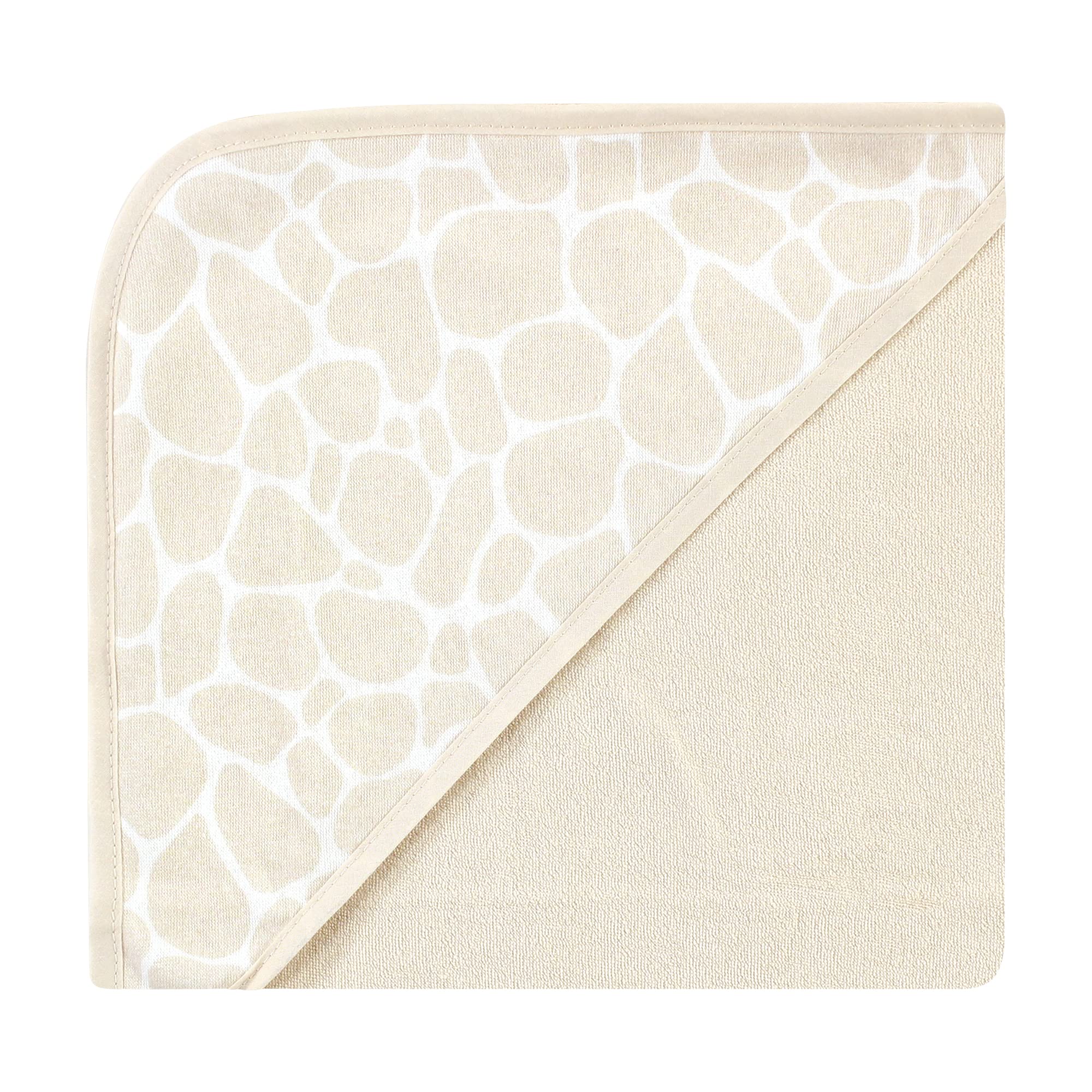 Hudson Baby Unisex Baby Cotton Rich Hooded Towels, Vintage Safari, One Size