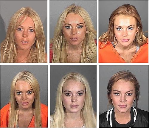 Miniatura 1 de ConversationPrints LINDSAY LOHAN MUG SHOTS GLOSSY POSTER FOTO FOTO mugshot divertido cabeza roja