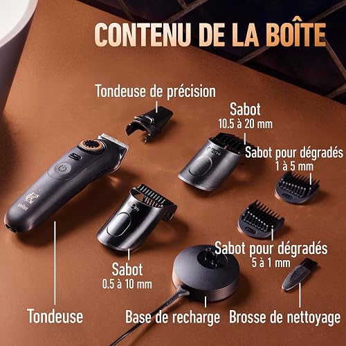 King C Gillette Cordless Beard Trimmer PRO MAX for Men with 40 Length Settings and Style Lock. 1 Trimmer, 1 Cleaning Brush, 4 Interchangeable Combs, 1 Charging Stand, and 1 Zip Pouch - 6