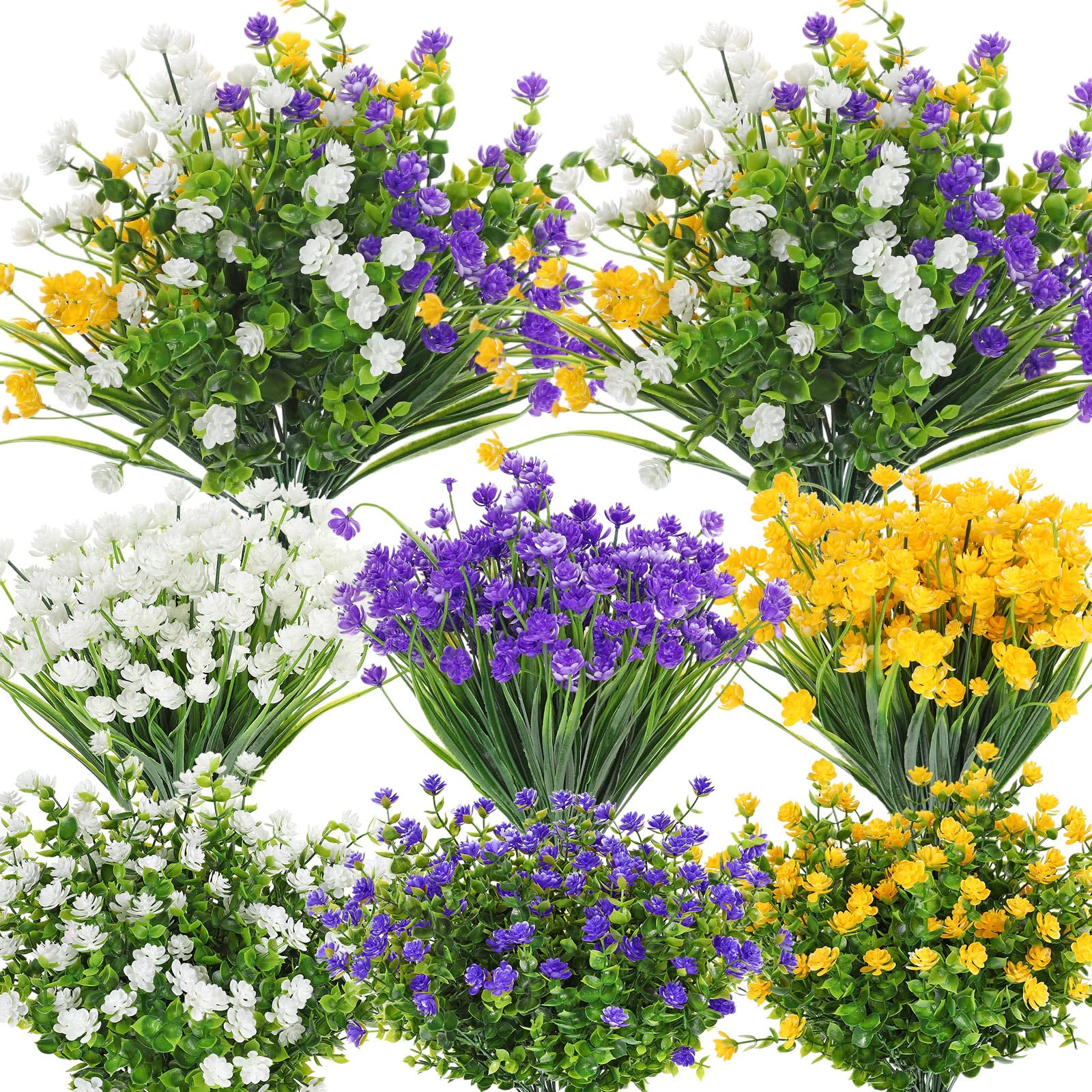 Amazon.com: WILLBOND 36 Bundles Artificial Flowers for Outdoor, UV