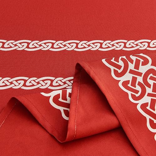 Vista 41 de Mantel rectangular de 57 x 118 pulgadas, lino sintético, sin arrugas e impermeable, color beige, rectangular, Navidad, Acción de Gracias, otoño