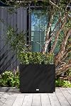 Veradek Bloc Series Planteur en plastique à pans - Planter rectangulaire Tall pour patio/Porch's intérieur ou extérieur tout-temps durable avec un seau amovible encastrable.