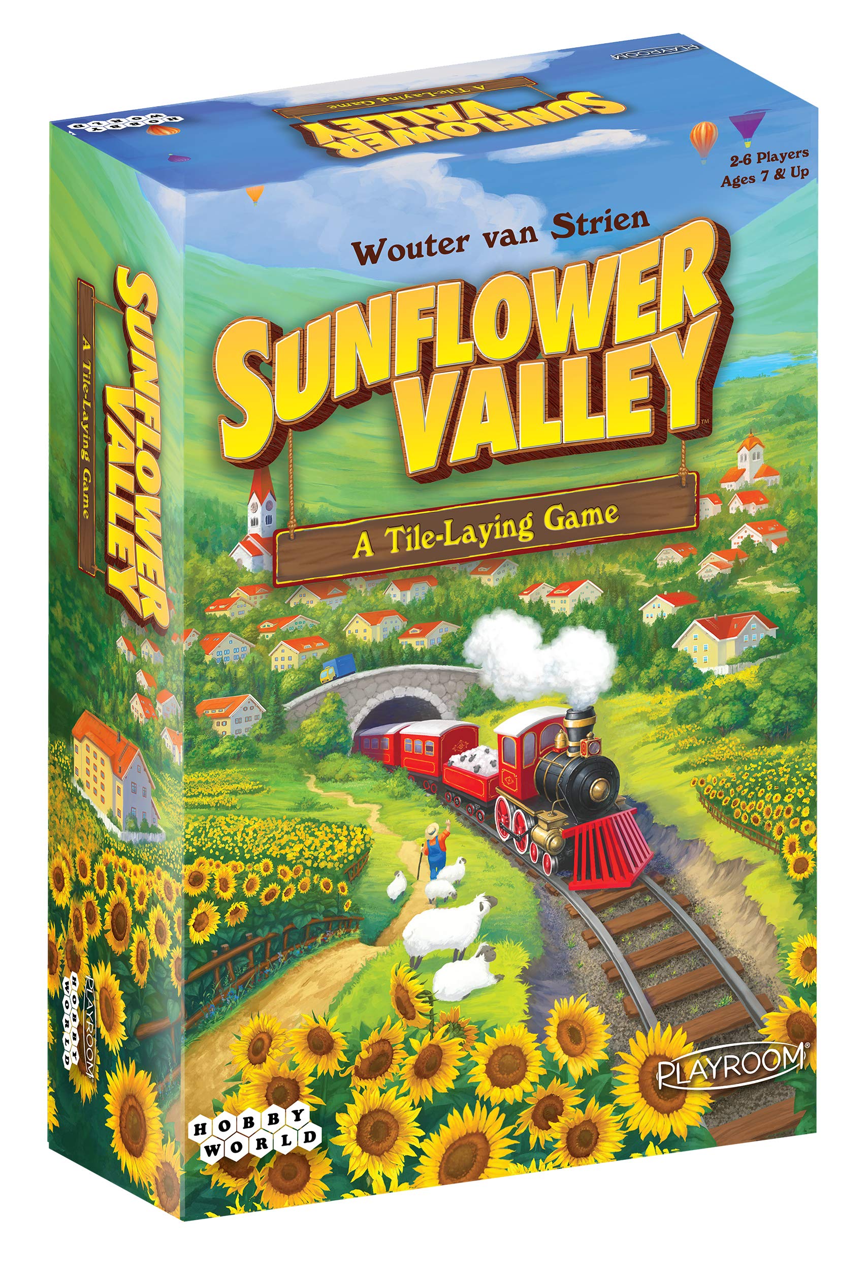 Sunflower Valley - A Tile Laying Game to Create Your Own Perfect Valley! 2-6 Players Compete in a Fast Paced Card Game for Ages 7 and Up!