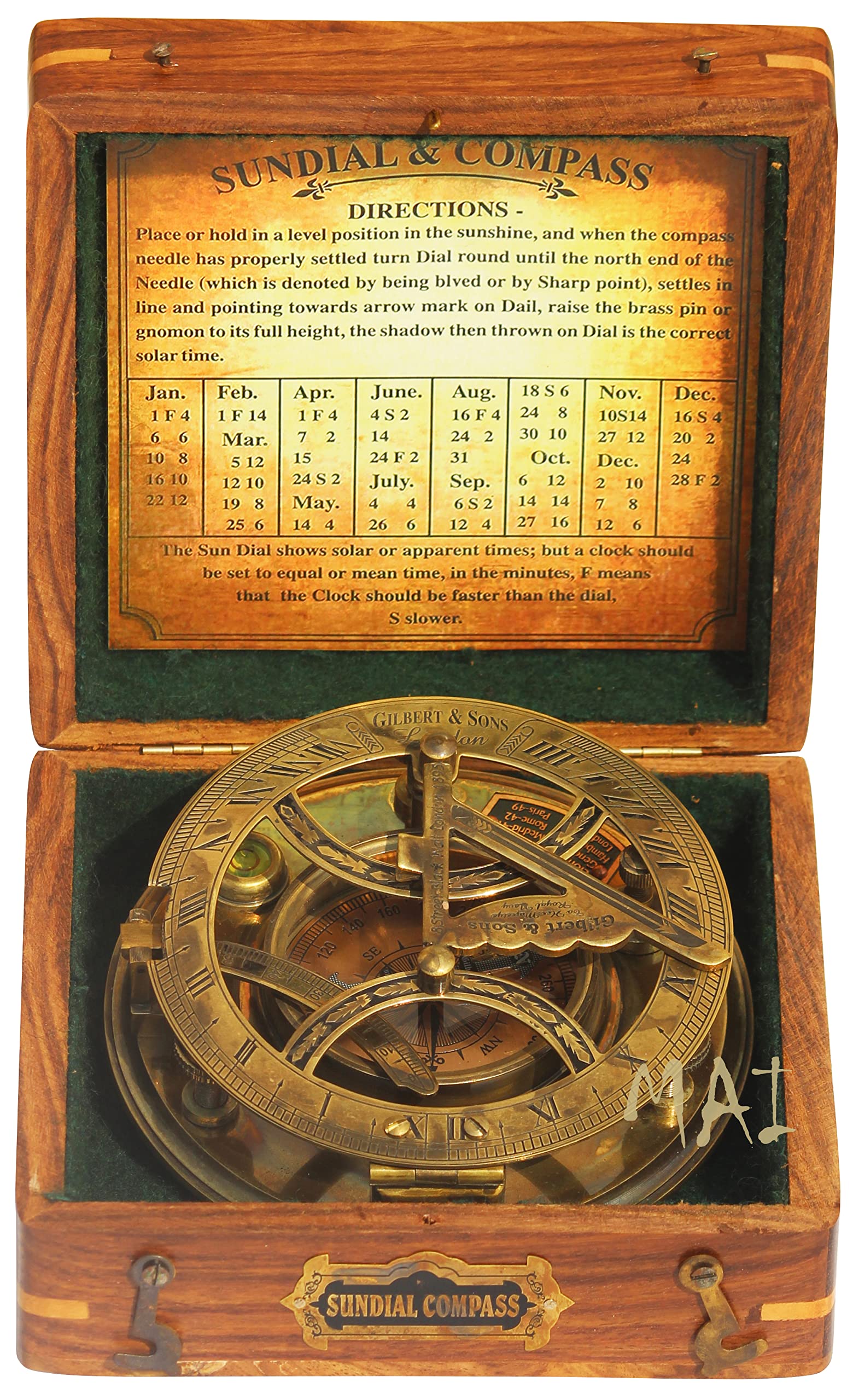 Amazon.co.jp: MAI 12.7 cm スチームパンク日時計コンパス