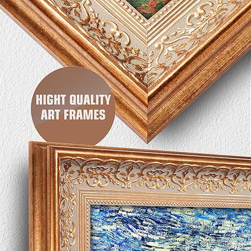 Miniatura 424 de A&T ARTWORK The Starry Night de Vincent Van Gogh. Tamaño del marco: 36 x 30 pulgadas, tamaño de la imagen: 30 x 24 pulgadas, reproducciones clásicas