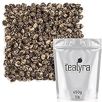 Vista 9 de Tealyra - Imperial Jasmine Dragon Pearls - Loose Leaf Green Tea - Jasmine Green Tea with Pleasant Aroma and Tonic Effect - 113g (4-ounce)