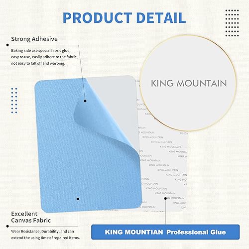 Vista 312 de KING MOUNTAIN Cinta de reparación de lona, parche para equipos para exteriores, 4 x 63 pulgadas, impermeable, autoadhesiva para reparar cubiertas