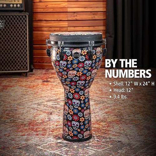 Miniatura 17 de Meinl Percussion Tambor de mano Jumbo Djembe con tono de bajo profundo, no fabricado en China, carcasa sintética y cabeza, garantía de 2 años Día