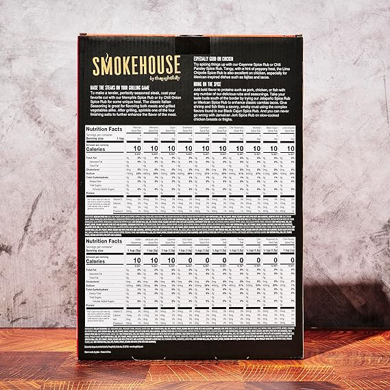 Grilling Spice Set Gift, 20 Mini BBQ Rubs & Seasonings Variety Pack, Grill Seasoning Sampler for BBQ, Smoker, Steak, Chicken Burgers, Smokehouse by Thoughtfully - Gift Set for Men, Dad, Father's Day