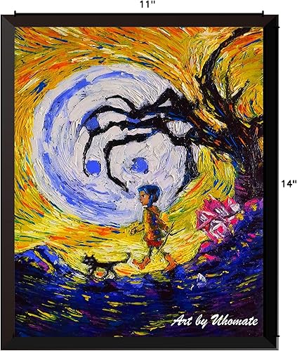 Miniatura 5 de Uhomate Coraline Vincent Van Gogh - Póster de noche estrellada para el hogar, póster de pared en lienzo para regalo de bebé, decoración de