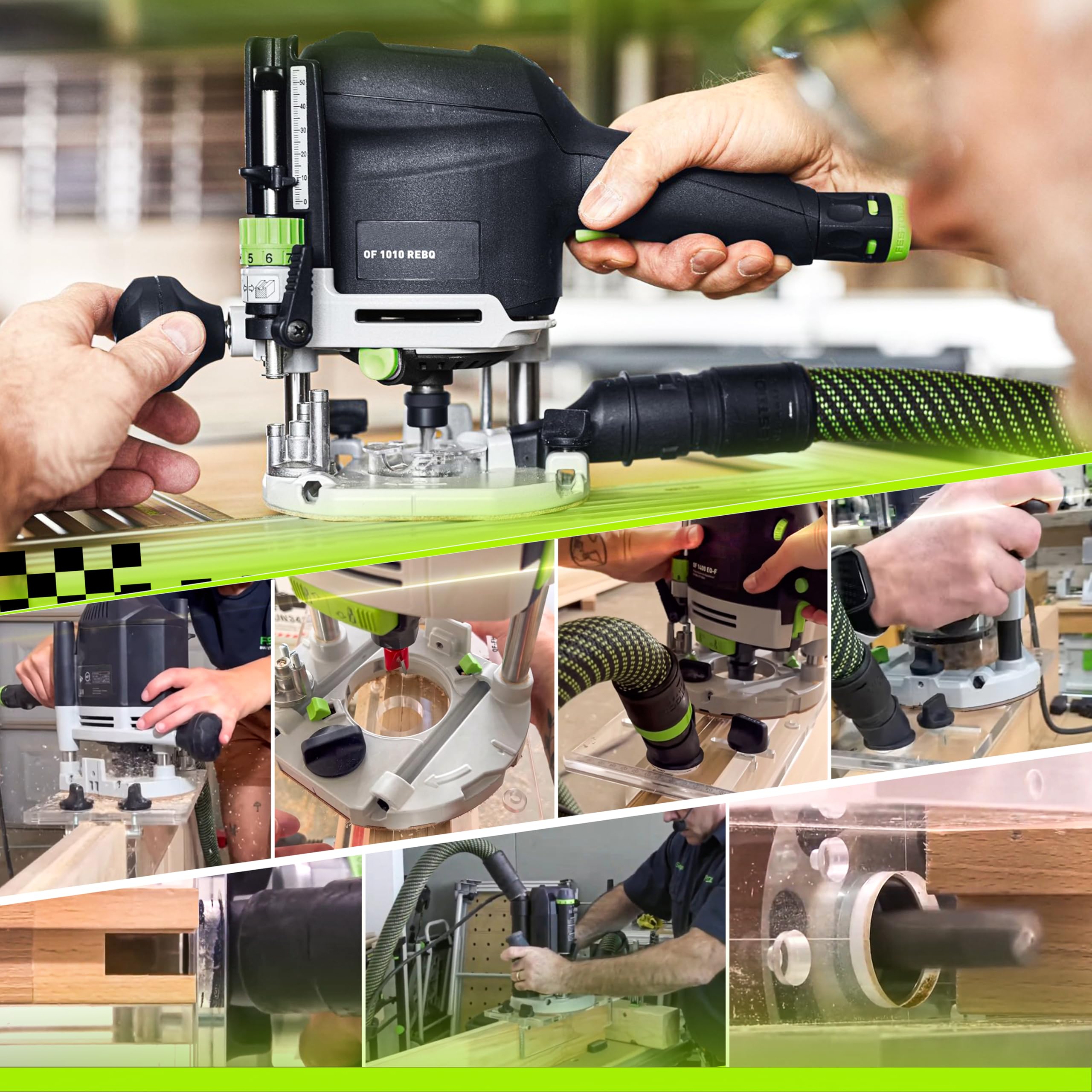 495246 für Festool Plexiglas-Schablone, Fräshilfe, passend für of 900, 1000, 1010, 1010 R, 1400, 2000, 2200 Router, Grabenvorlage, Kantenfräsen, 10 Jahre kostenloser Ersatz