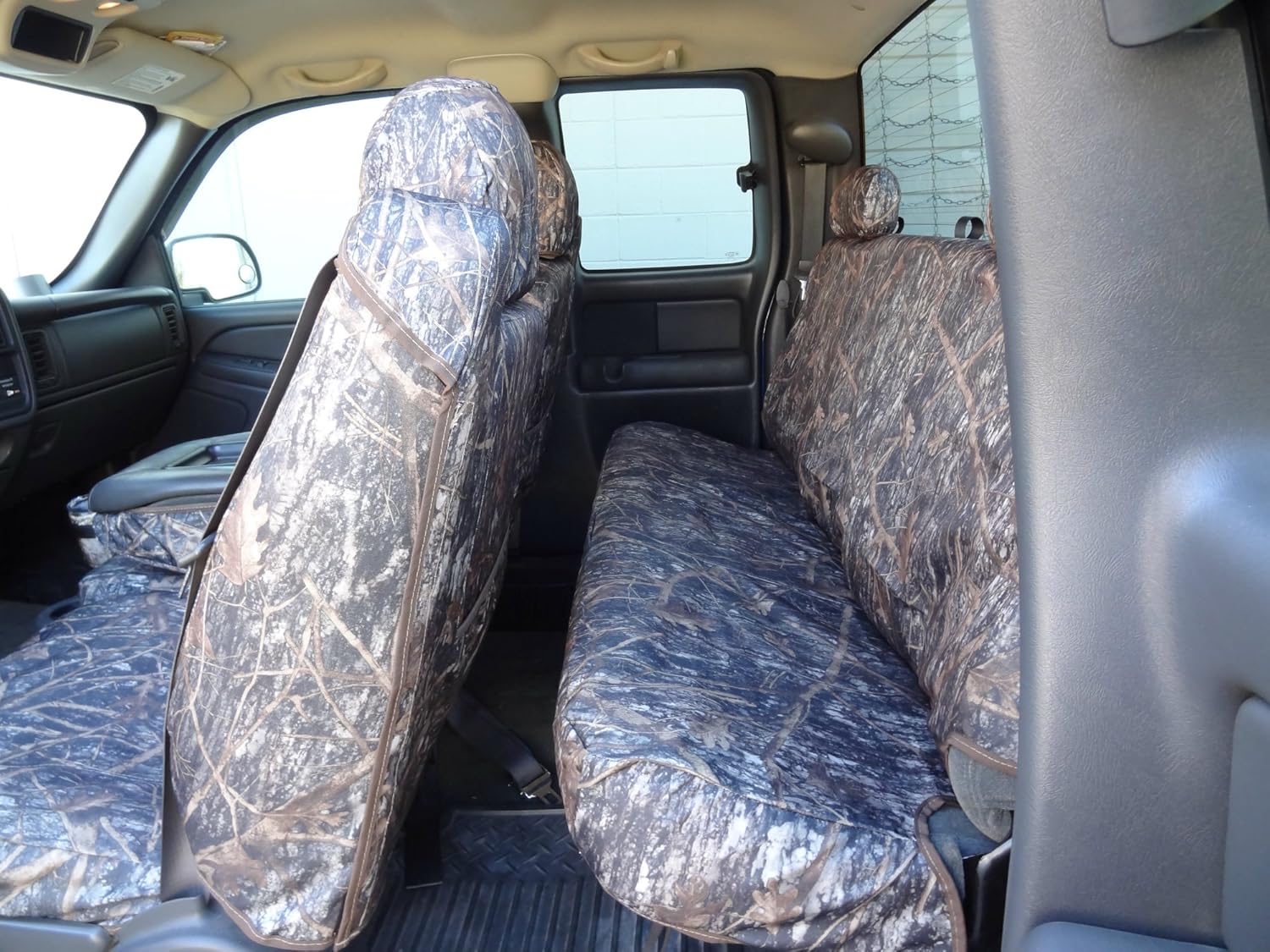 Durafit Seat Covers, CH17 Conceal-2003-2006 Chevy Silverado XCab Front and Back Seat Set of Seat Covers in Conceal Camo Front 40/20/40 Split Seat and Rear Xcab Bench Seat