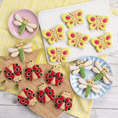Miniatura 2 de Juego de 3 cortadores de galletas de insectos (diseños mariquita, libélula y mariposa), 3 piezas - Bakerlogy
