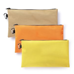 VRUIFA 3PCS Tool Pouches with Zipper Premium small Tool Bags Utility zipper Pouch for Organizers and Storage