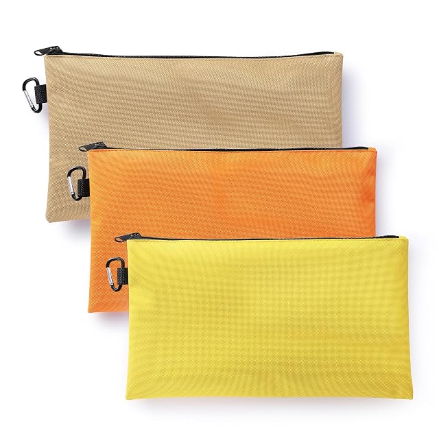 VRUIFA 3PCS Tool Pouches with Zipper Premium small Tool Bags Utility zipper Pouch for Organizers and Storage
