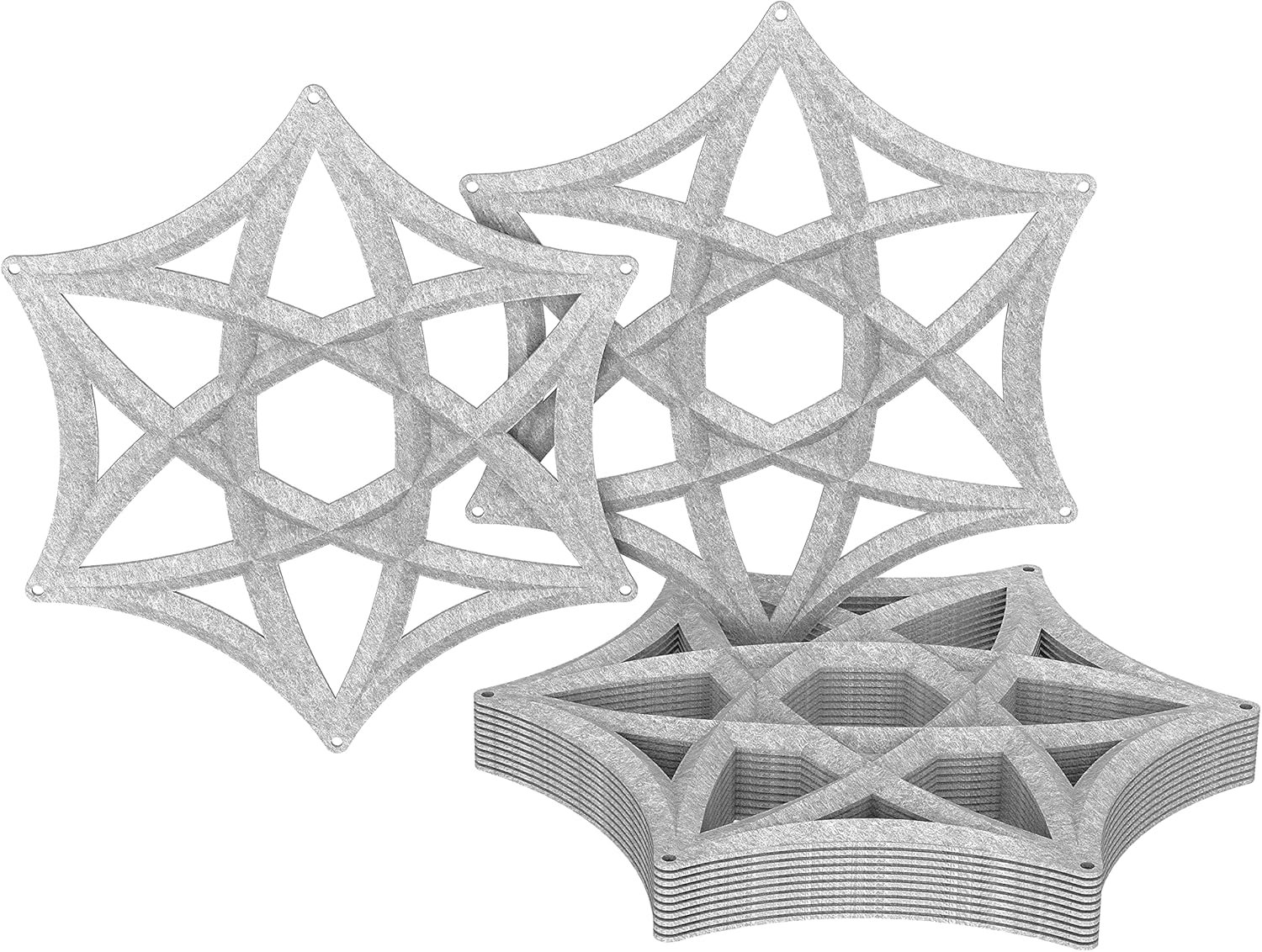 OSHIYINN Hanging Room Divider 12Pcs 3D DIY Hollowed Out