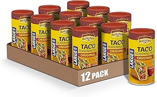 Old El Paso Taco Seasoning, Original, Large Size, 6.25 oz. (Pack of 12)
