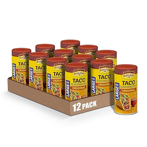 Old El Paso Condimento para tacos, original, tamaño grande, 6.25 onzas (paquete de 12)