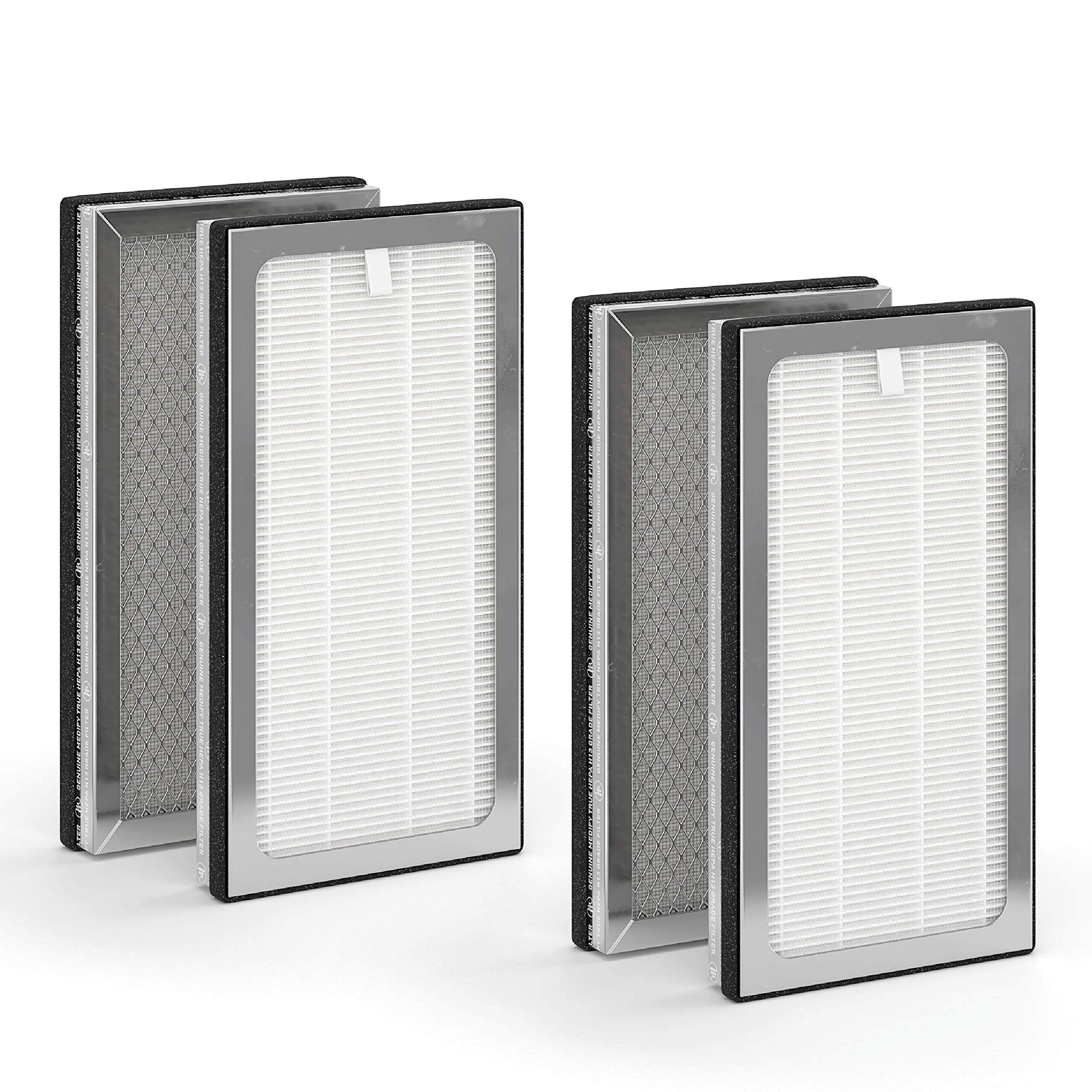 Medify Air Medify Ma-15 Genuine Replacement Filter | For Allergens, Smoke, Smokers, Dust, Odors, Pollen, Pet Dander | 3 In 1 With Pre-Filter, H13 Hepa, And Activated Carbon For 99.9% Removal | 2-Pack