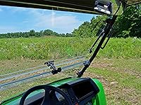 Vista 5 de SuperATV Heavy Duty Scratch Resistant 3-in-1 Flip Windshield Compatible With John Deere Gator HPX & XUV Models Can be Set to Open, Vented Or