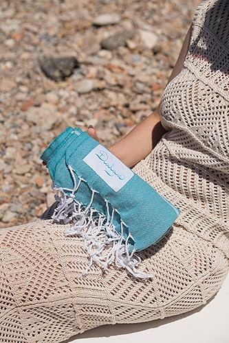 Miniatura 4 de Dalga Sultan Peshtemal - Toalla de playa ligera, ultra absorbente, de secado rápido, sin arena, 67 x 33 pulgadas, toalla de viaje todo en uno para