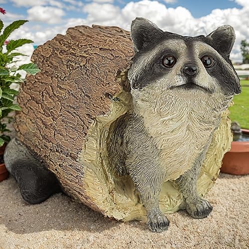 Euiroet Divertidas estatuas de mapache al aire libre, esculturas y estatuas de j