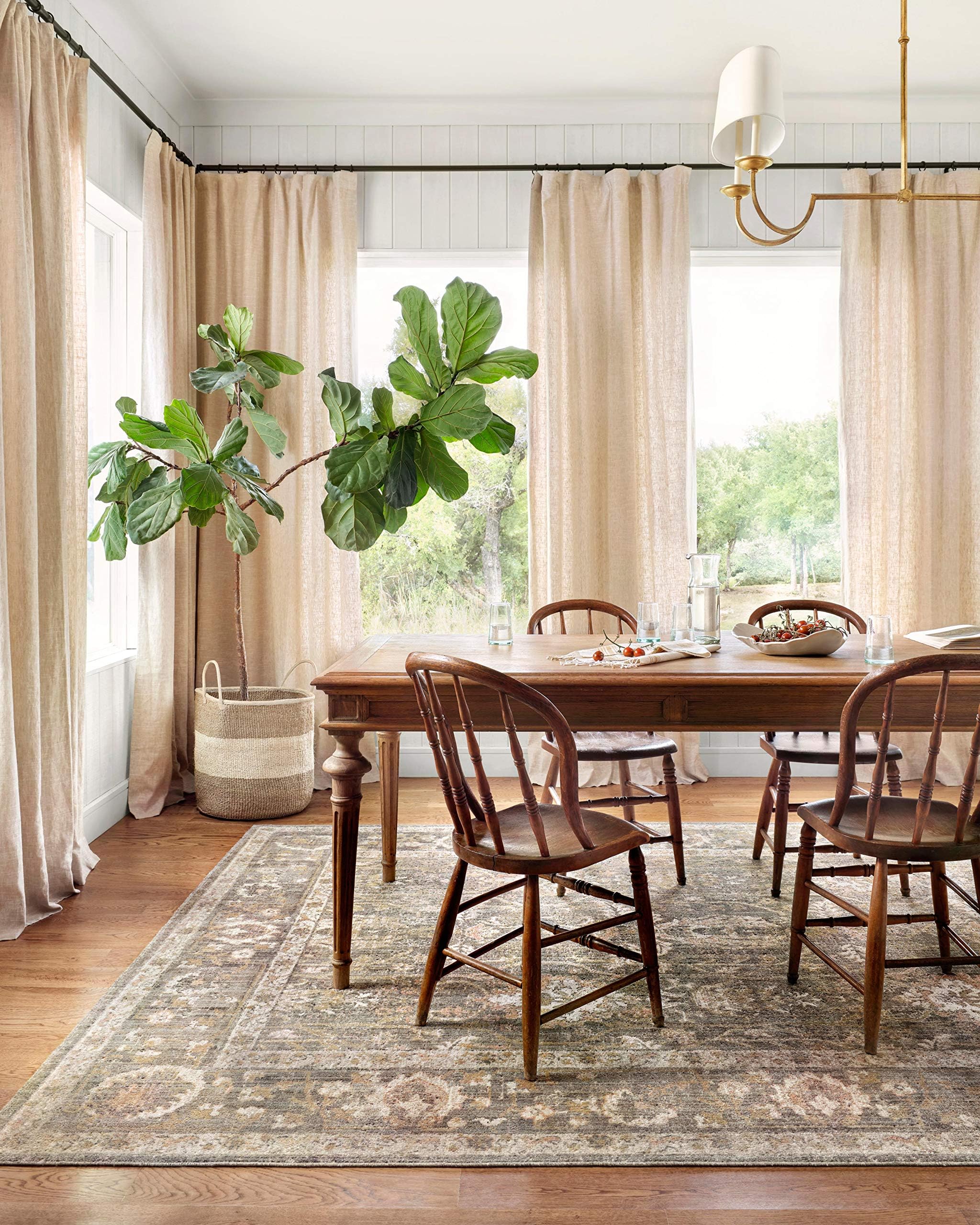Loloi Chris Loves Julia Rosemarie 10'-0" x 14'-0" Area Rug in Sage/Blush - Classic No-Shed Area Rug, Soft Living Room Rug, Antique Inspired Modern Rug for Living Area, Bedroom, Dining Room