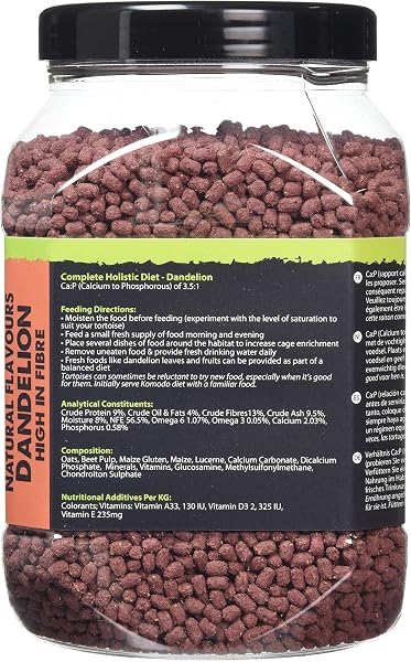 Komodo Complete Holistic Tortoise Diet, Dandelion 680 g tub - 4