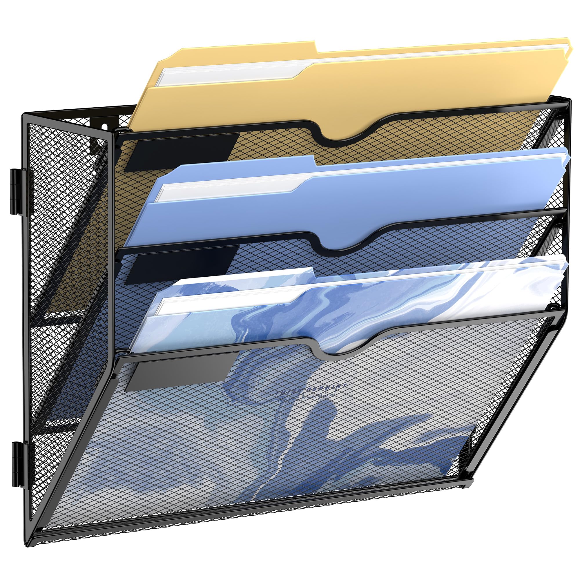 DALTACK 3 Tier Wall File Holder, Hanging Wall File Organizer, Papers ...