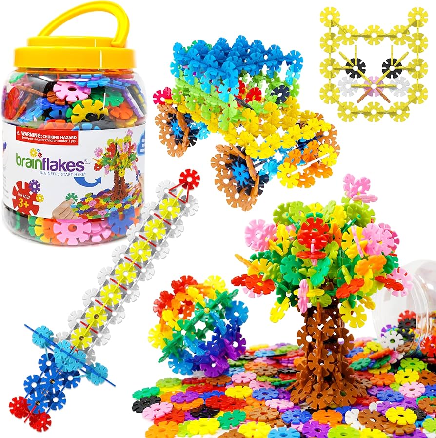置物 people make the world go round VIAHART Brain Flakes 500 Piece Interlocking Plastic Disc Set | A