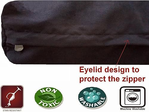Miniatura 4 de Dogbed4less Cama ortopédica de espuma viscoelástica de gel prémium para perros extragrandes, forro impermeable y funda de gamuza color espresso,