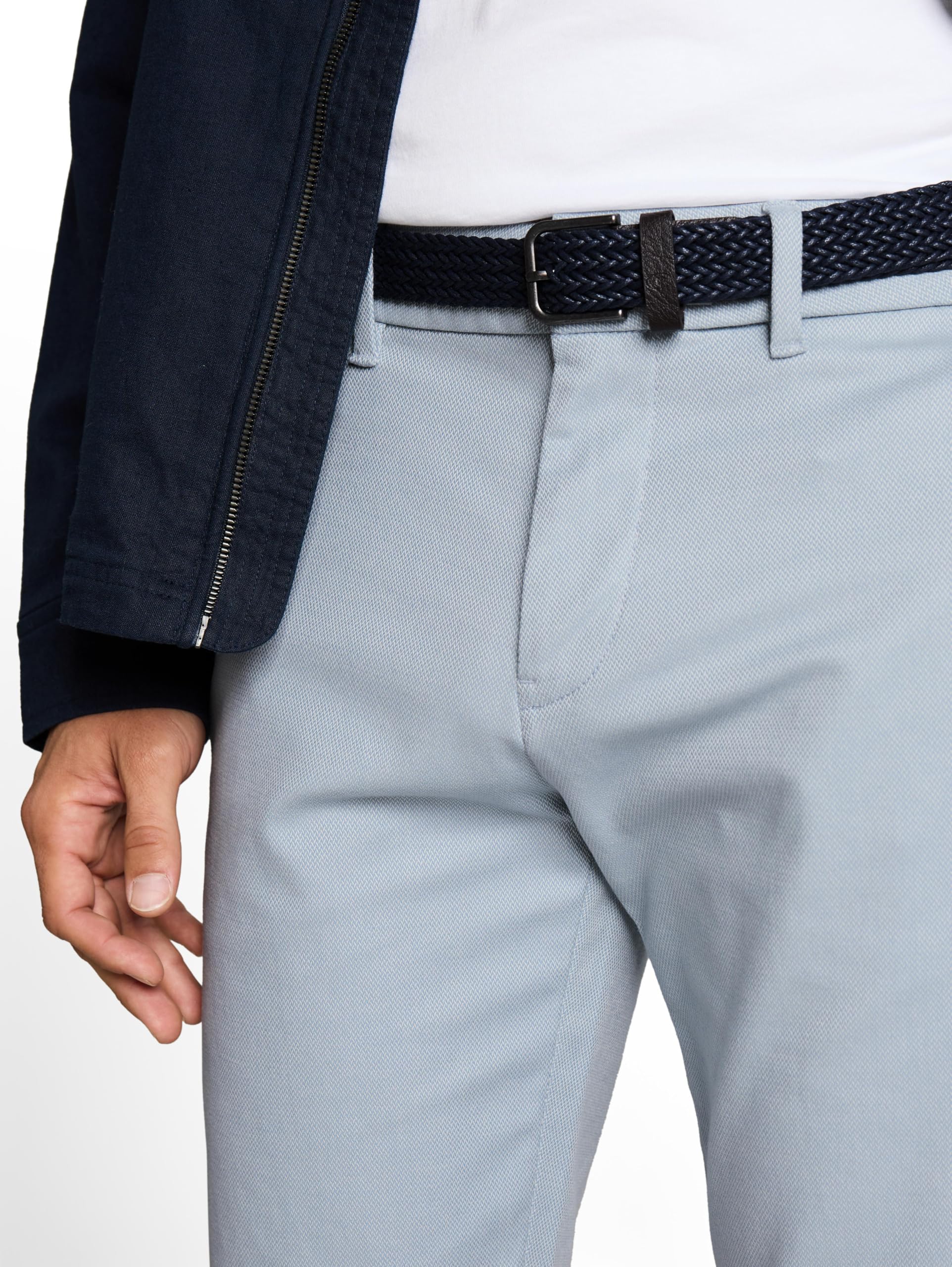 TOM TAILOR Herren Slim Fit Chino-Shorts mit Gürtel