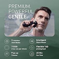 Vista 2 de Panasonic ARC5 Electric Razor for Men with Pop-up Trimmer, Wet Dry 5-Blade Electric Shaver with Intelligent Shave Sensor and 16D Flexible Pivoting