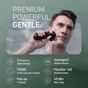 Panasonic ARC5 Electric Razor for Men, 5-Blade Wet Dry Electric Shaver