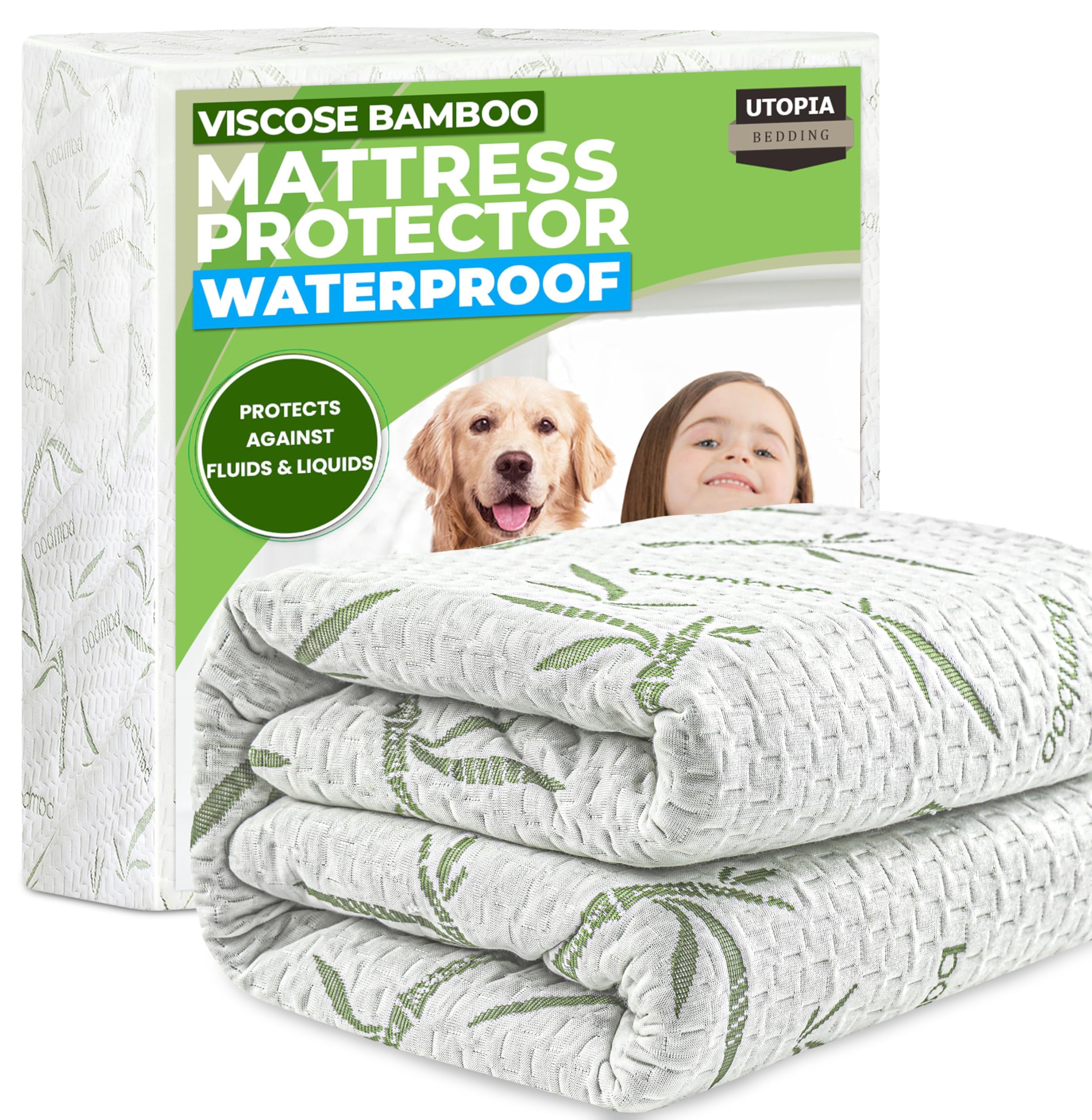 Utopia Bedding Mattress Protector Twin XL Waterproof, Viscose Premium Mattress Topper, Oeko-Tex Certified, Breathable, Mattress Protection, All-round Elasticated โ image 1