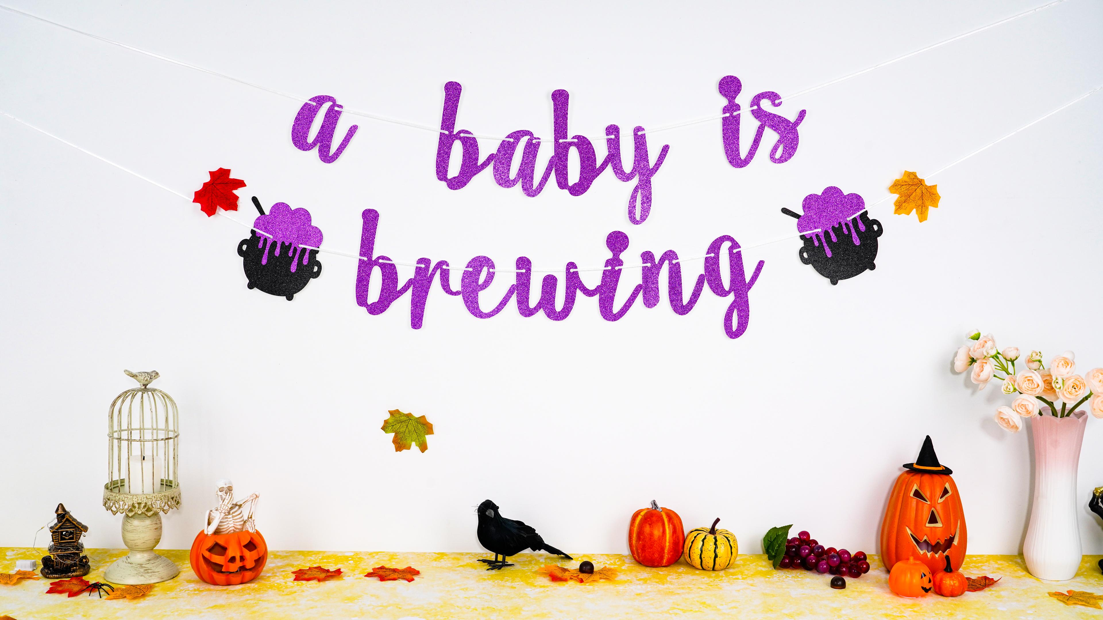 24-Piece Halloween 'A Baby Is Brewing' Centerpiece Sticks - Baby Shower & Gender Reveal Table Decorations - View #7