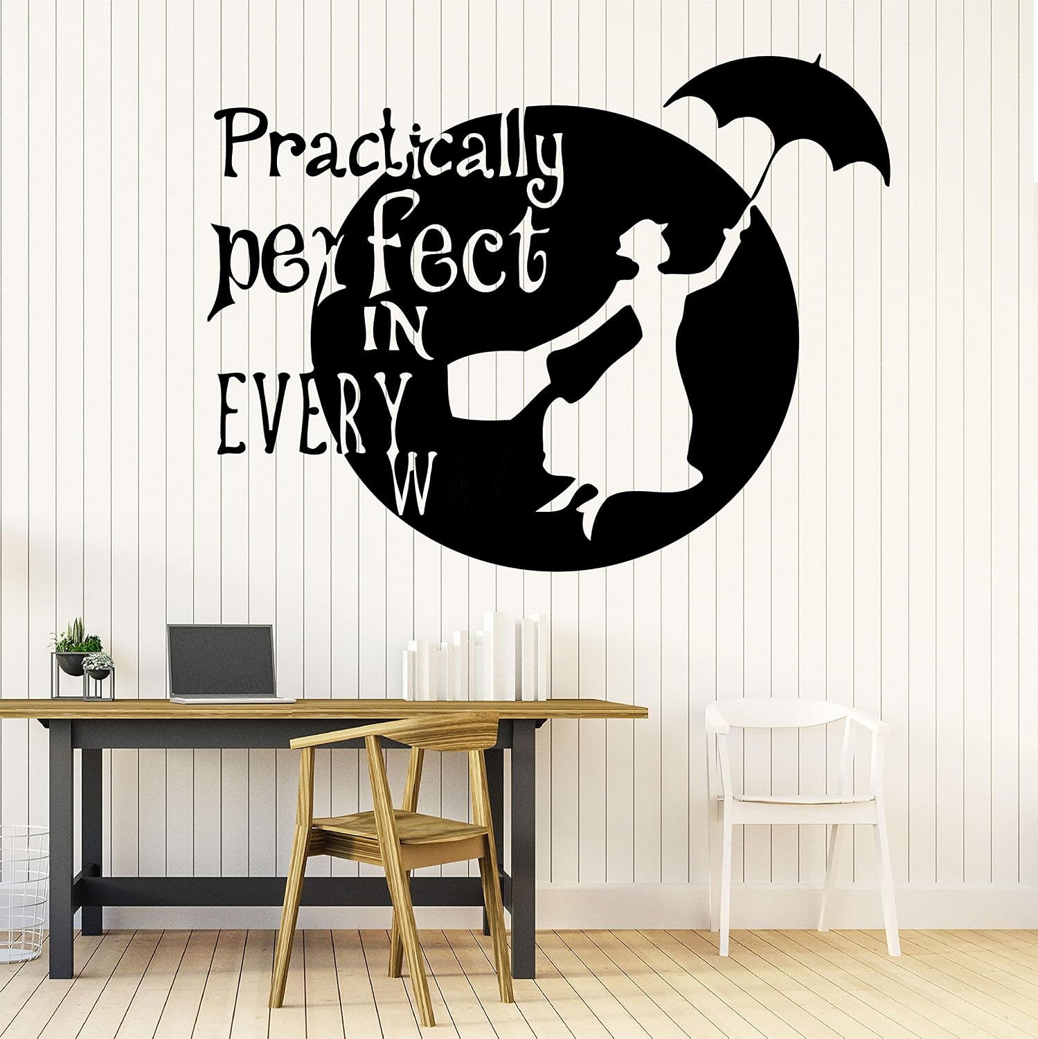 22 x 29 in Mary Poppins Wall Decals for Kids Room Bedroom - Mary Poppins Wall Stickers for Kids - Mary Poppins Quotes Decor - Mary Poppins Decorations for Nursery Room MPO008