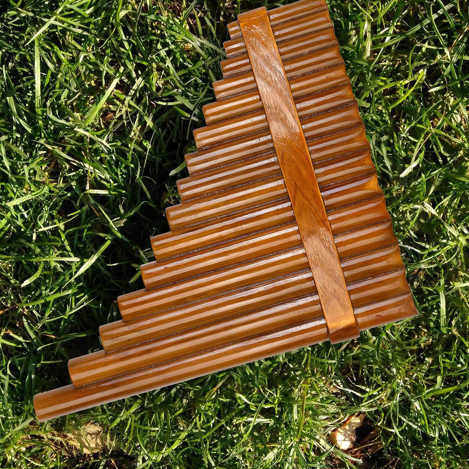 Flûte De Pan 15 Tuyaux En Bambou Avec Sac De Transport, Clé De Sol, Instrument De Musique Traditionnel Chinois, Flûte De Pan Fabriquée À La Main Pour Débutants, Étudiants, Enfant Et Adultes