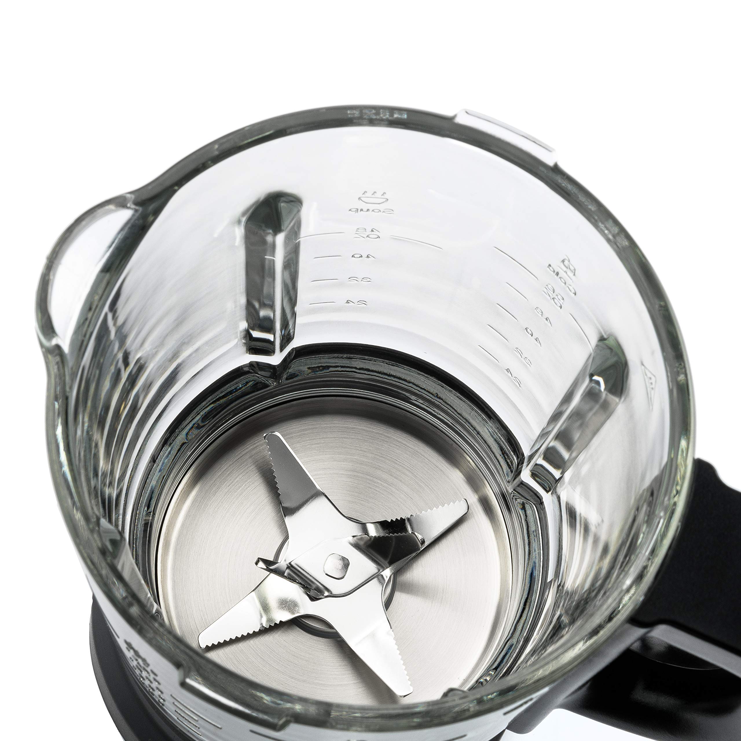 Westinghouse Batidora eléctrica con recipiente de cristal, 2 en 1 con función de cocción y batidora, batidora multifuncional de alto rendimiento con cuchillas de acero inoxidable, robot de cocina,
