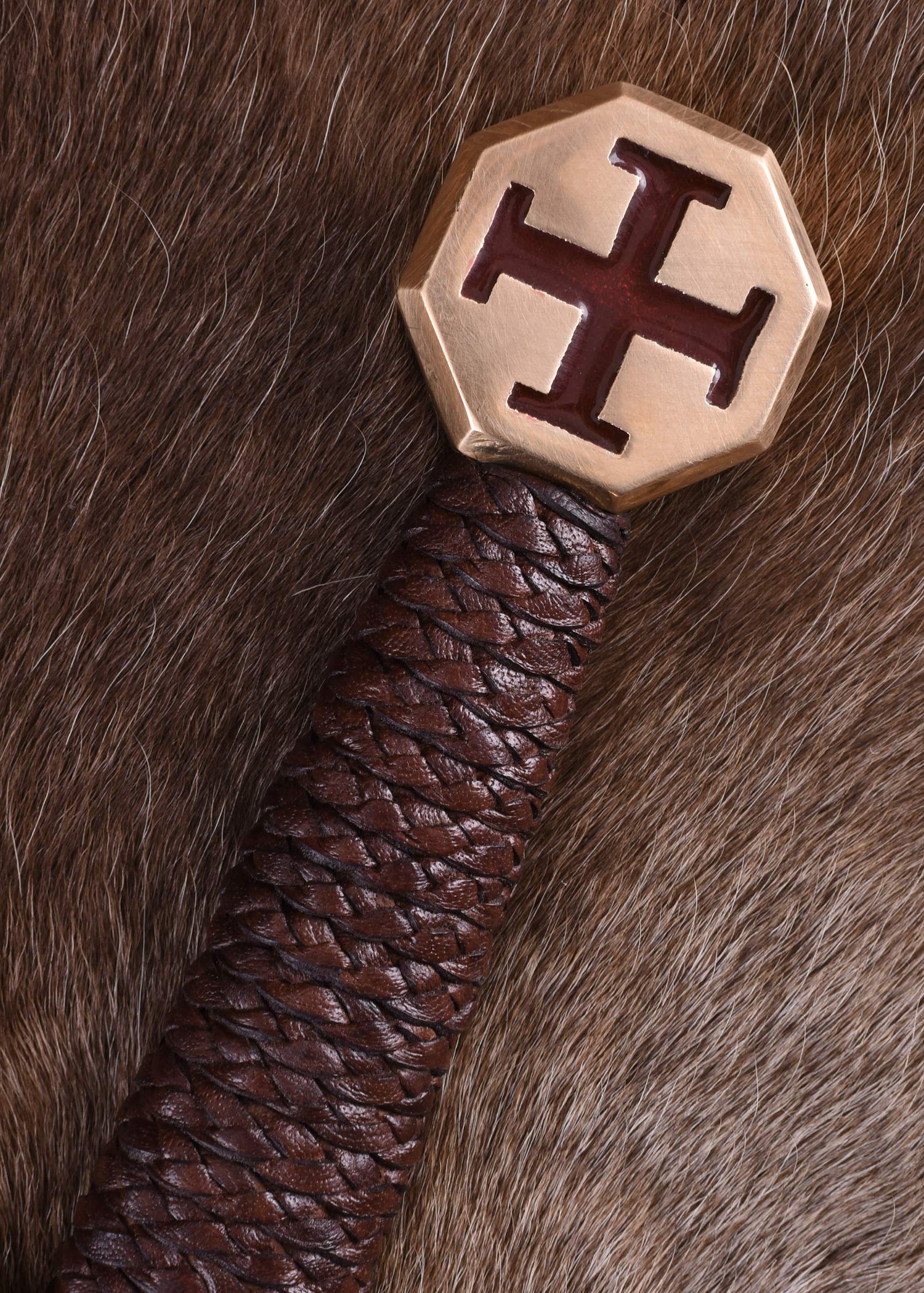 Battle-Merchant Templerschwert aus echtem Stahl mit Scheide, Kreuzritter | echt Metall, Schwert für Erwachsene, Ritterschwert für Mittelalter-Kostüme, Dekoschwert