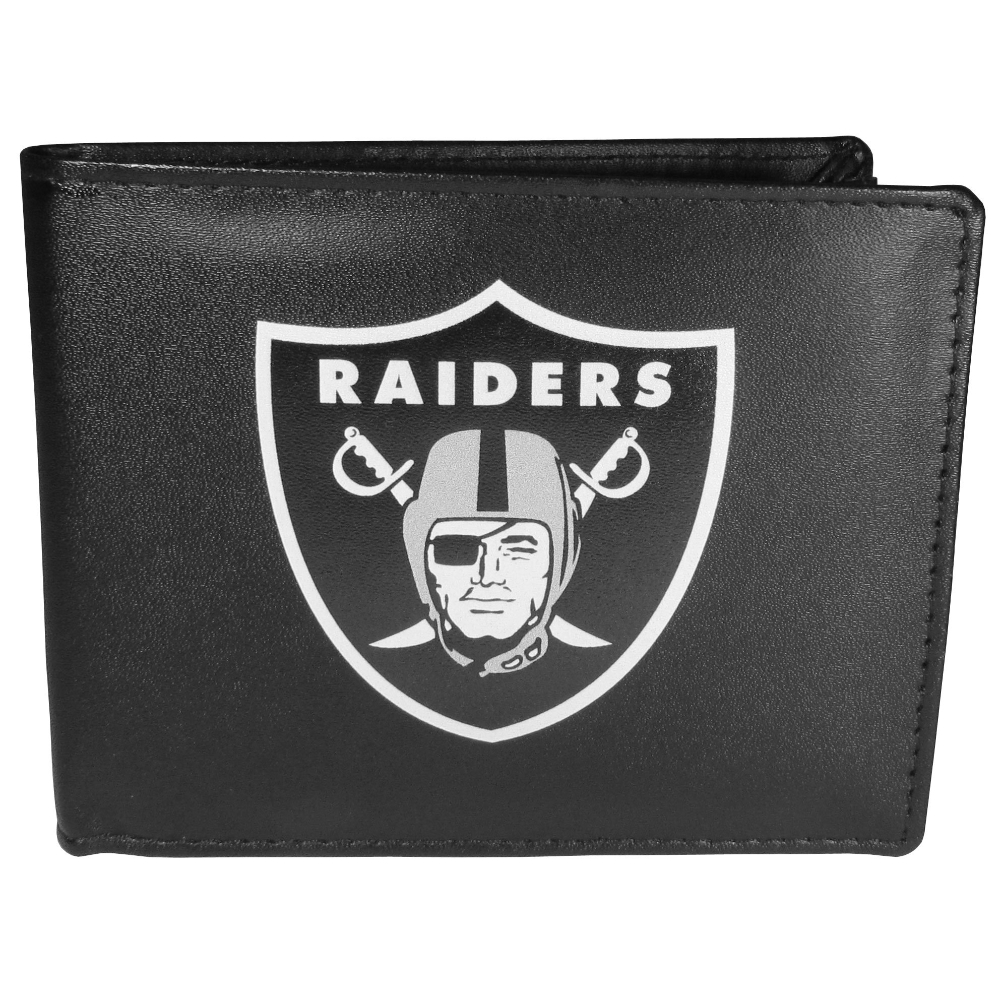 Siskiyou Sports NFL Mens Las Vegas Raiders Bi-fold Wallet Large Logo One Size Black